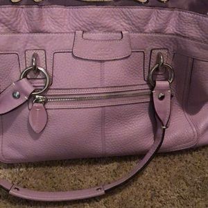 Coach lavender/pink purse with wristlet